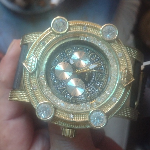 Ice Star Gold and Black Luxury Men's Watch NWT - Picture 3 of 3